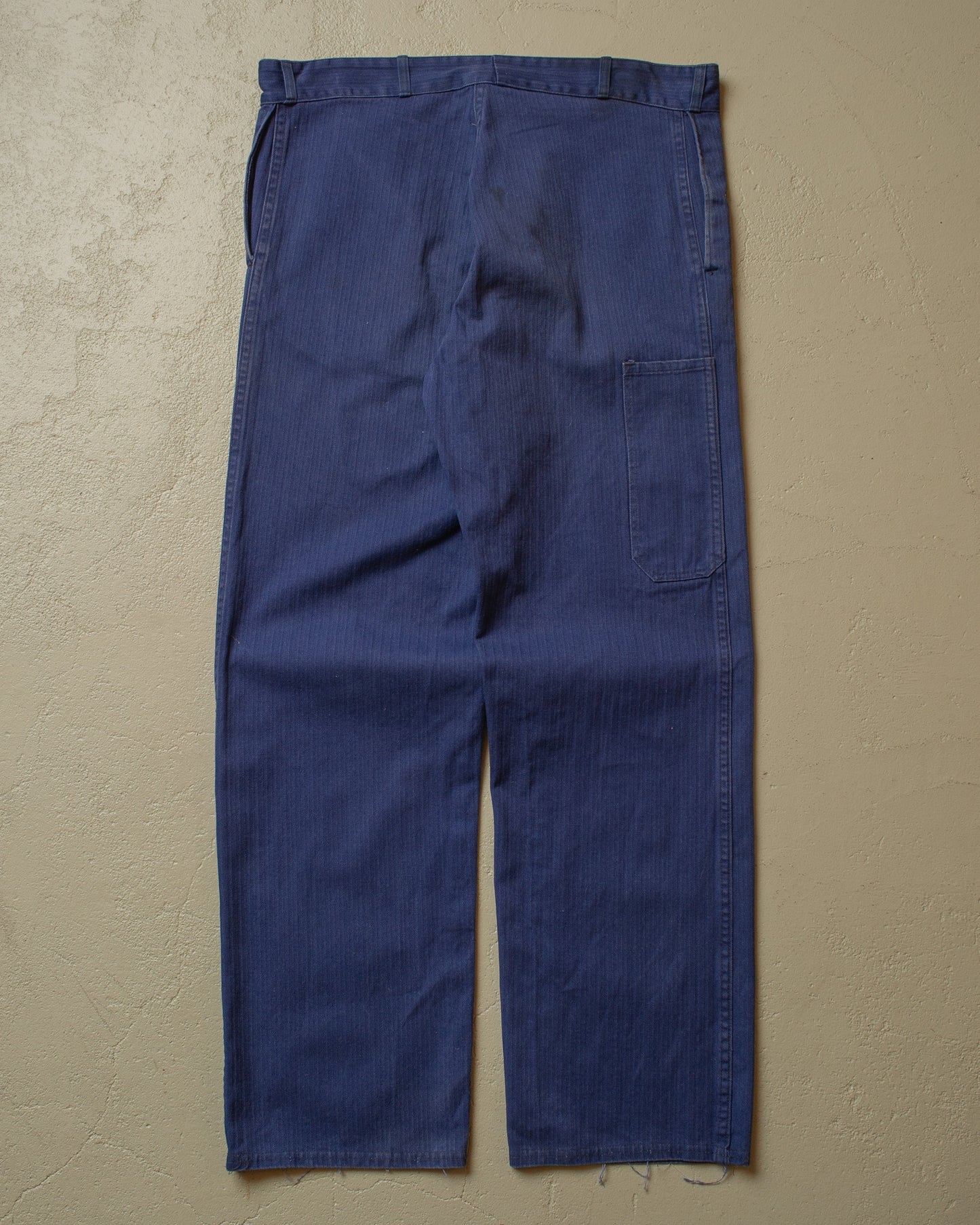1970s pinstripe Workwear Pants navyblue - W34 L30
