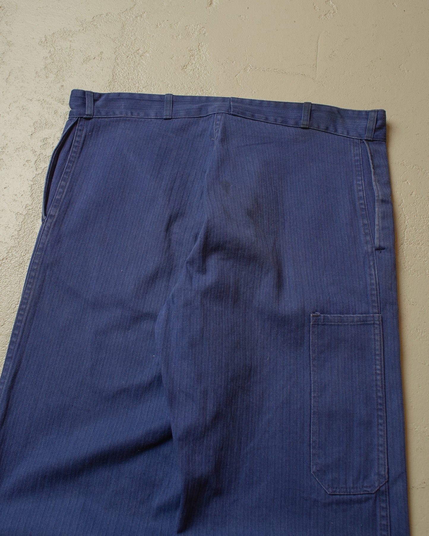 1970s pinstripe Workwear Pants navyblue - W34 L30