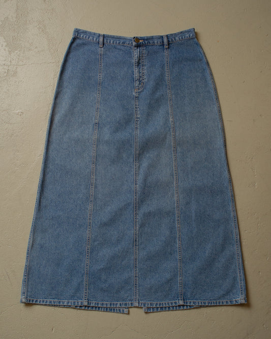 90s Eddie Bauer Denim Long Skirt blue - 35