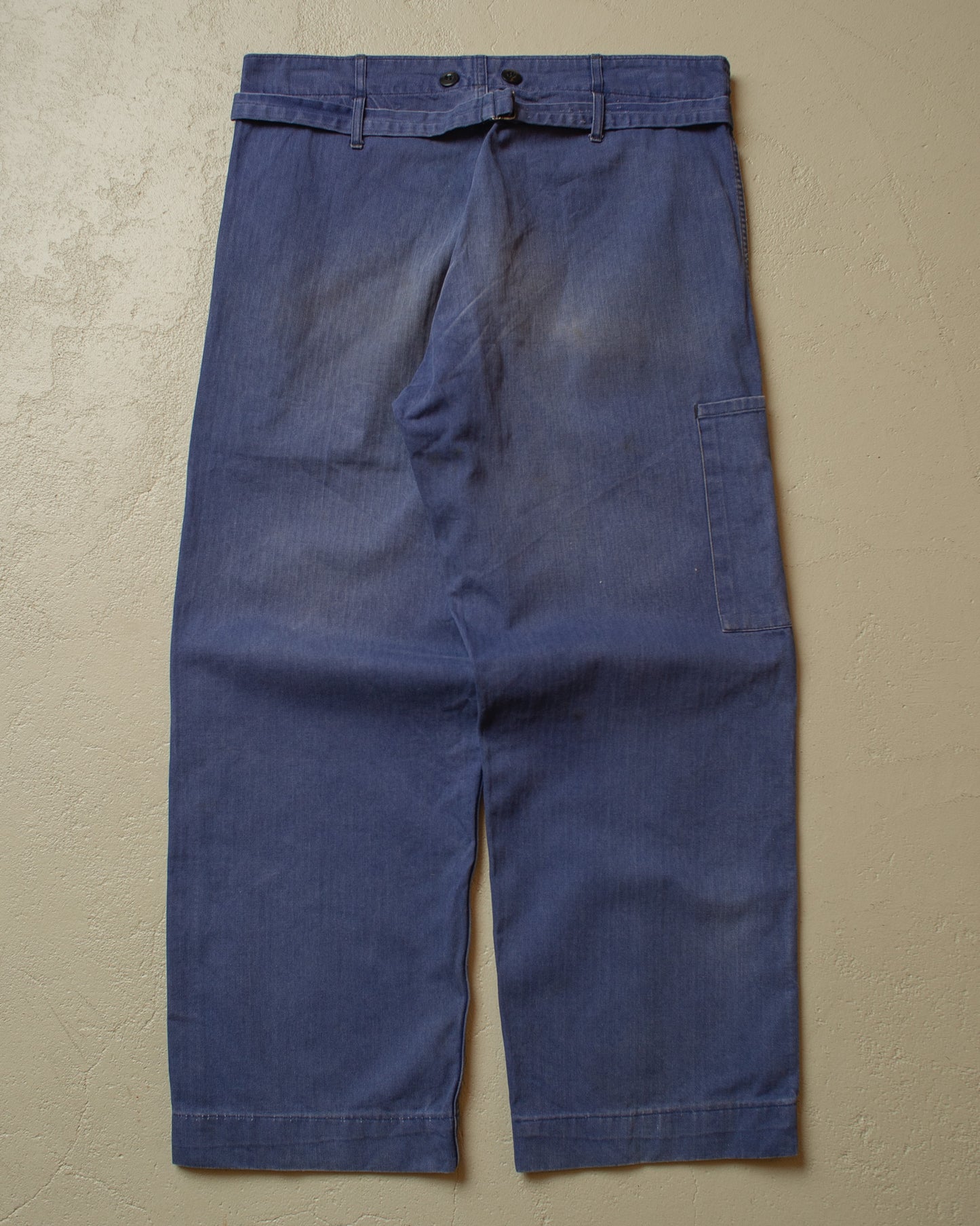 1978 Faded "Cinchback" Workwear Pants navyblue - W35 L29