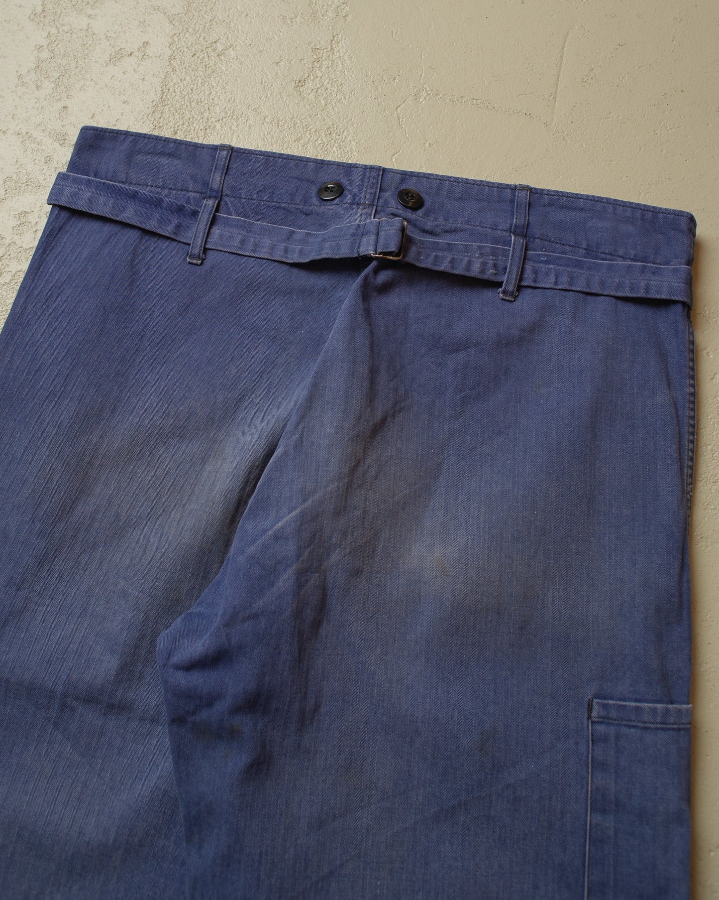 1978 Faded "Cinchback" Workwear Pants navyblue - W35 L29