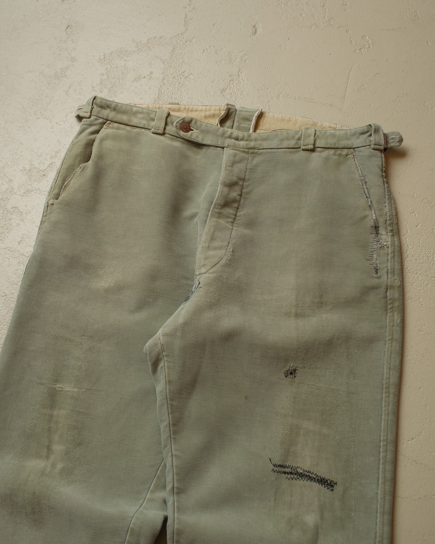 1950s Faded Workwear Pants khaki - W35 L30