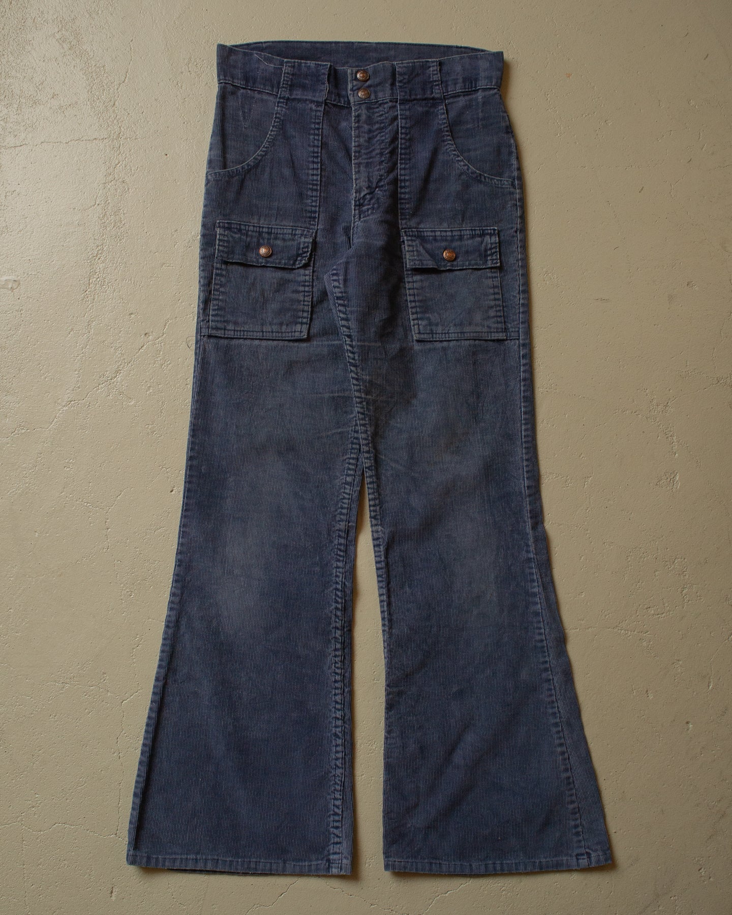 1975 Womens Levi´s 676 Corduroy Flared Pants grey - 30x30