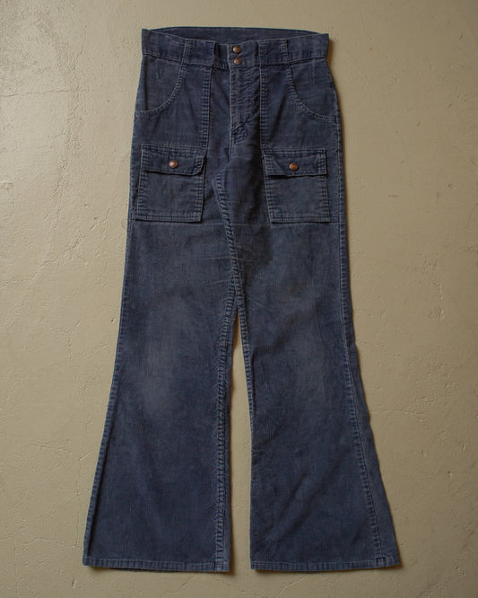 1975 Womens Levi´s 676 Corduroy Flared Pants grey - 30x30