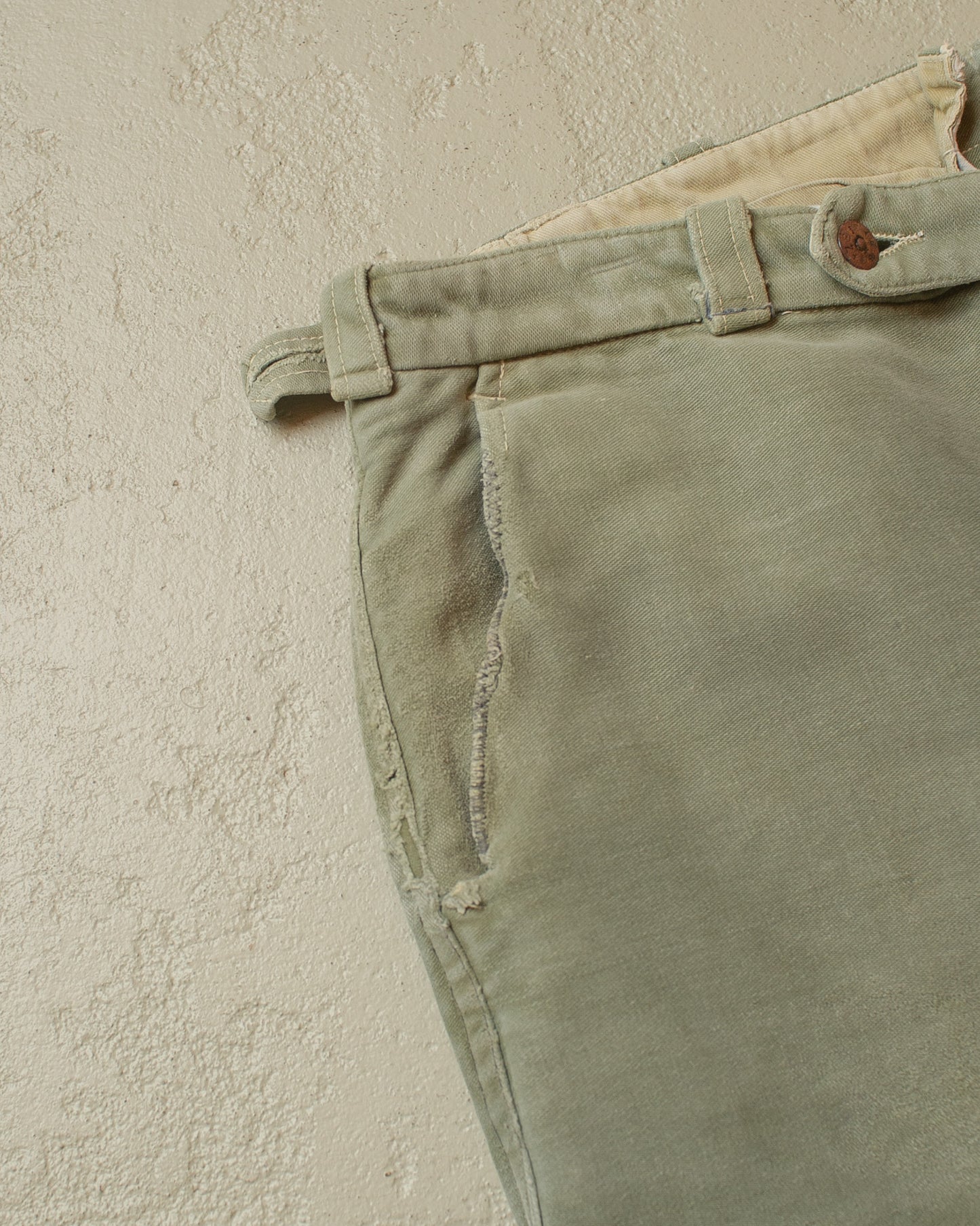 1950s Faded Workwear Pants khaki - W35 L30