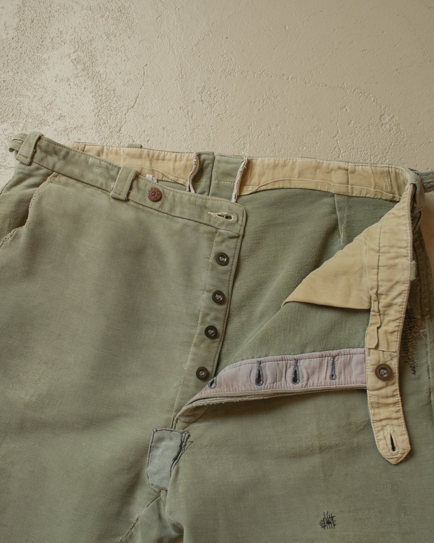 1950s Faded Workwear Pants khaki - W35 L30