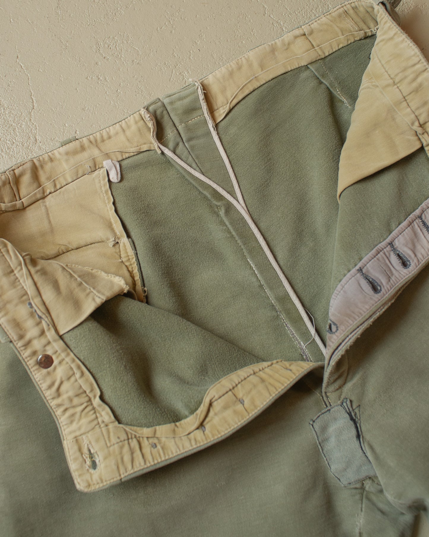 1950s Faded Workwear Pants khaki - W35 L30