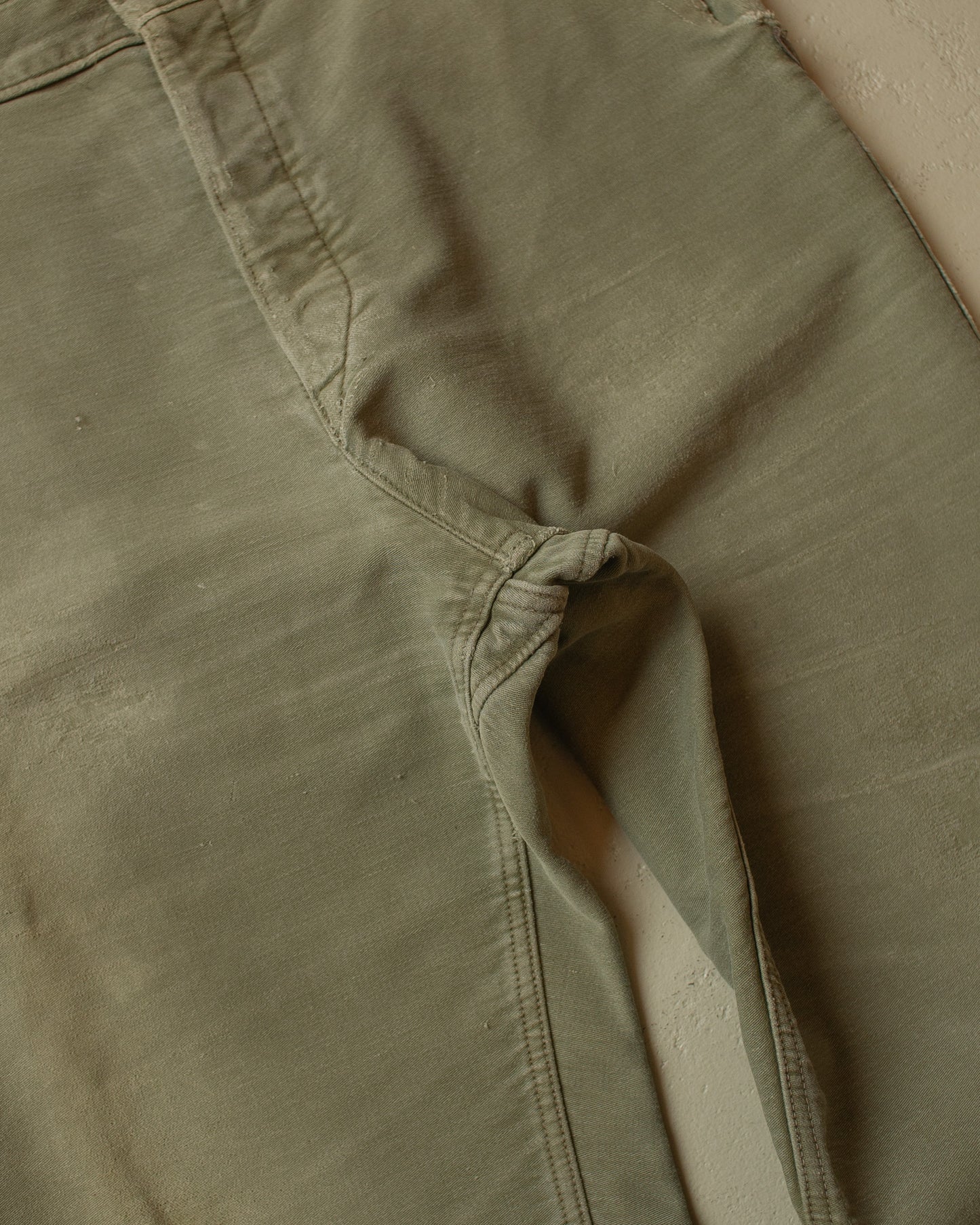 1950s/60s Faded Workwear Pants khaki - W38 L33