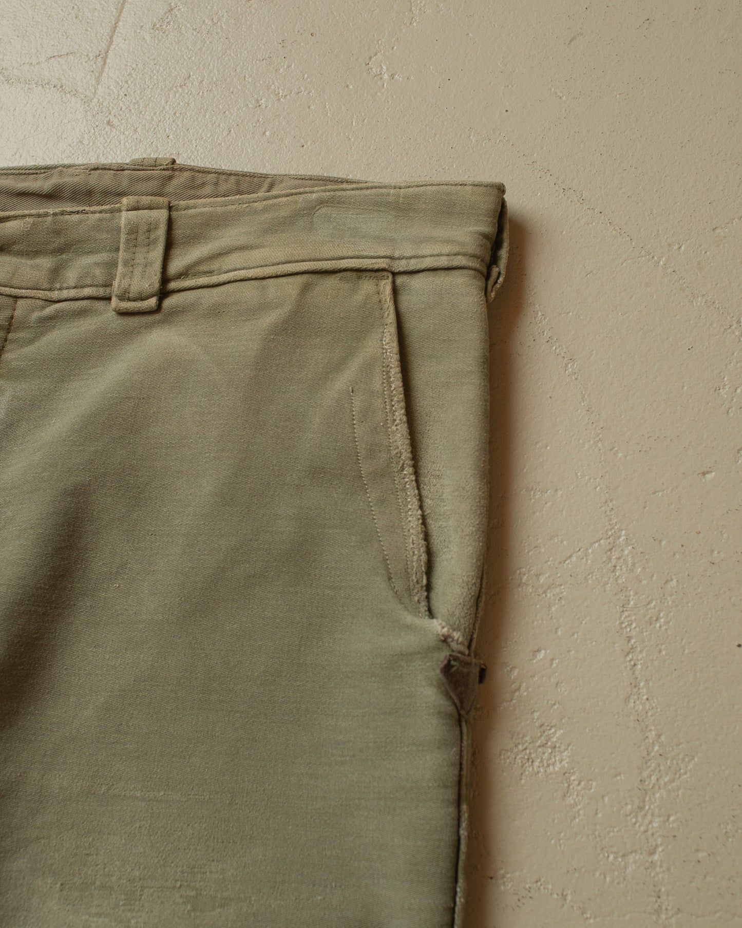 1950s/60s Faded Workwear Pants khaki - W38 L33