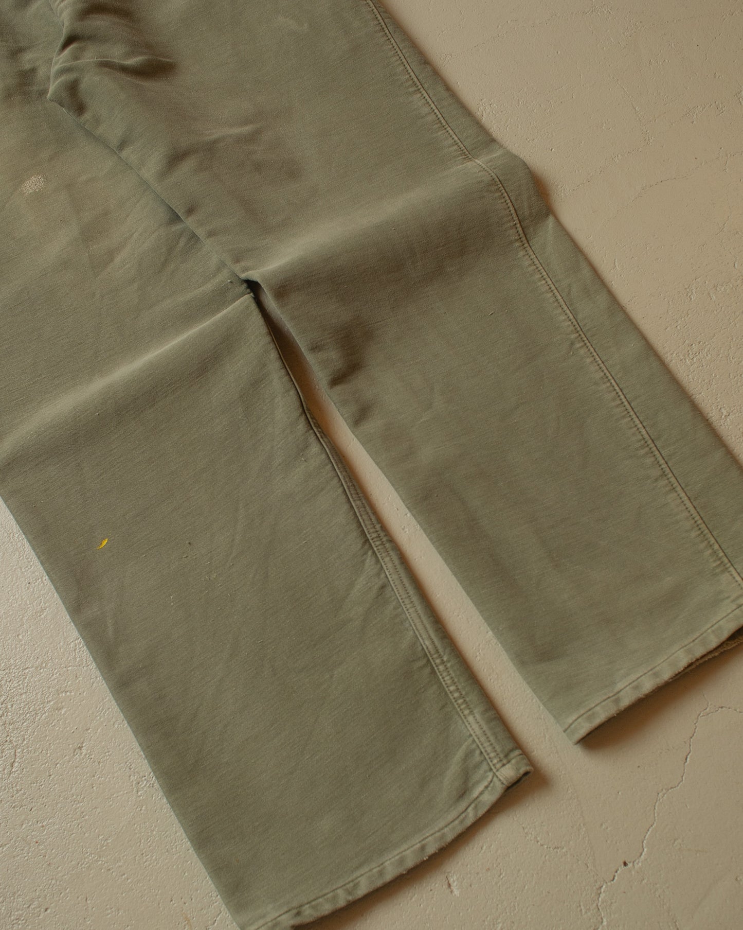 1950s/60s Faded Workwear Pants khaki - W38 L33