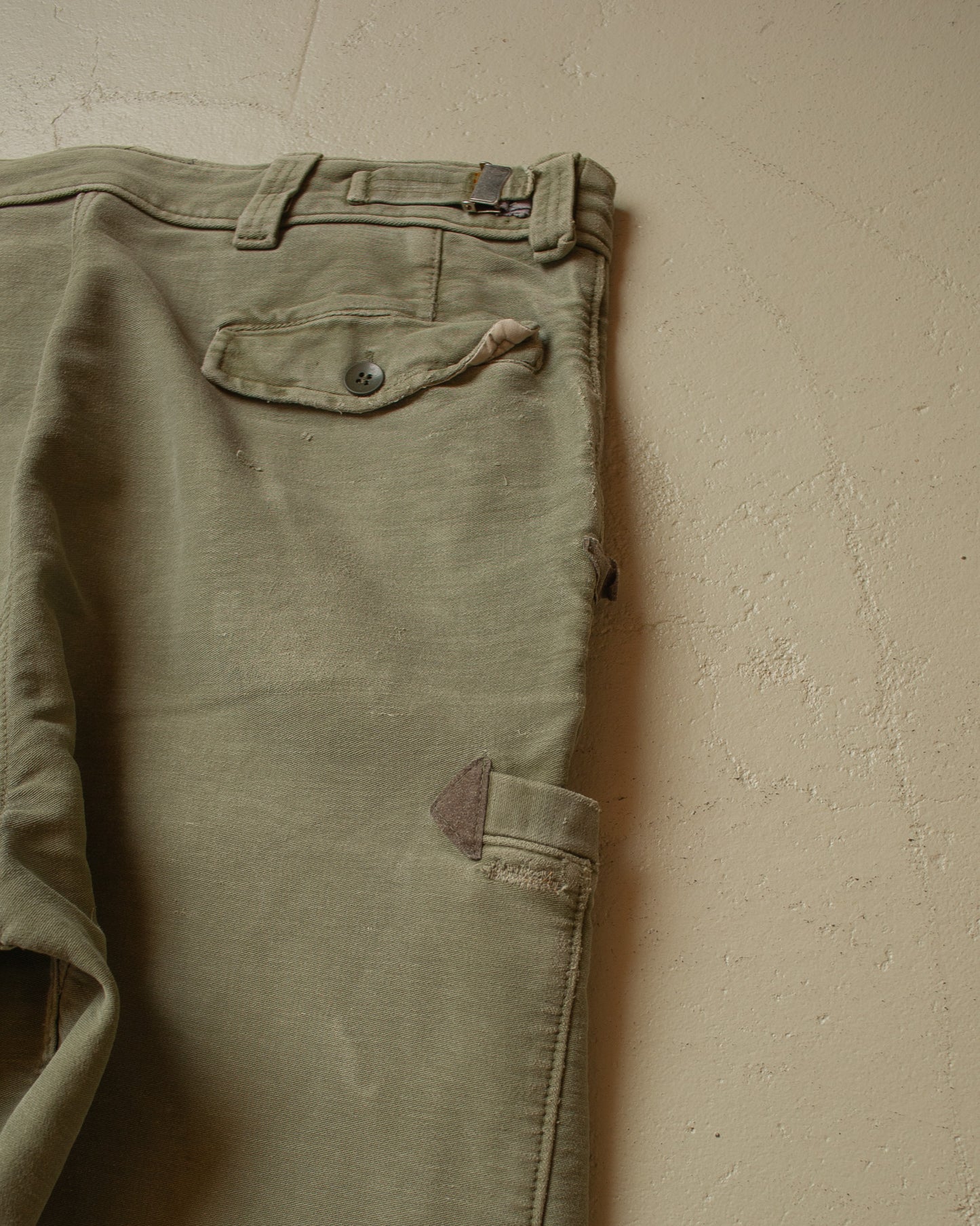 1950s/60s Faded Workwear Pants khaki - W38 L33