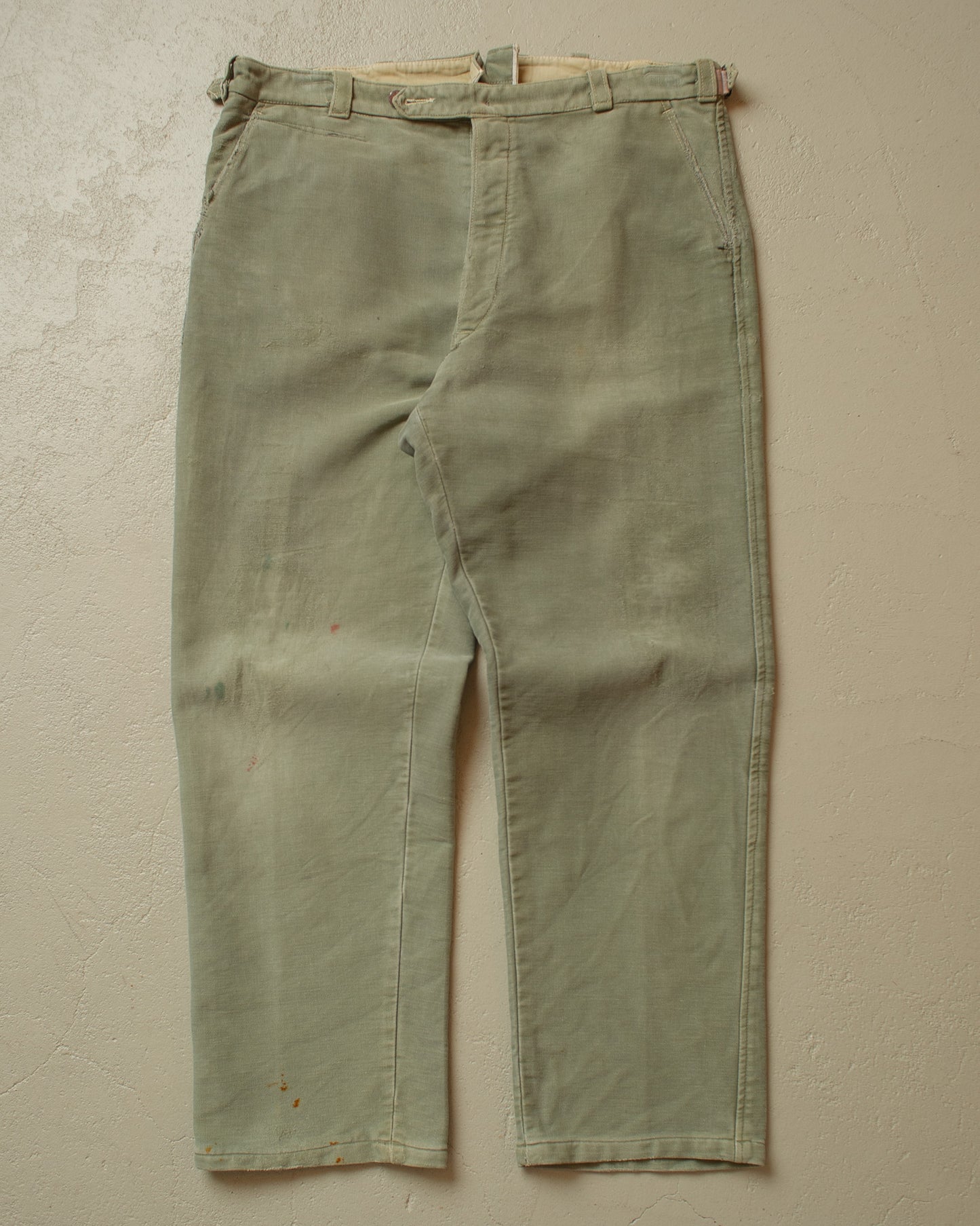 1950s Faded Workwear Pants khaki - W36 L30