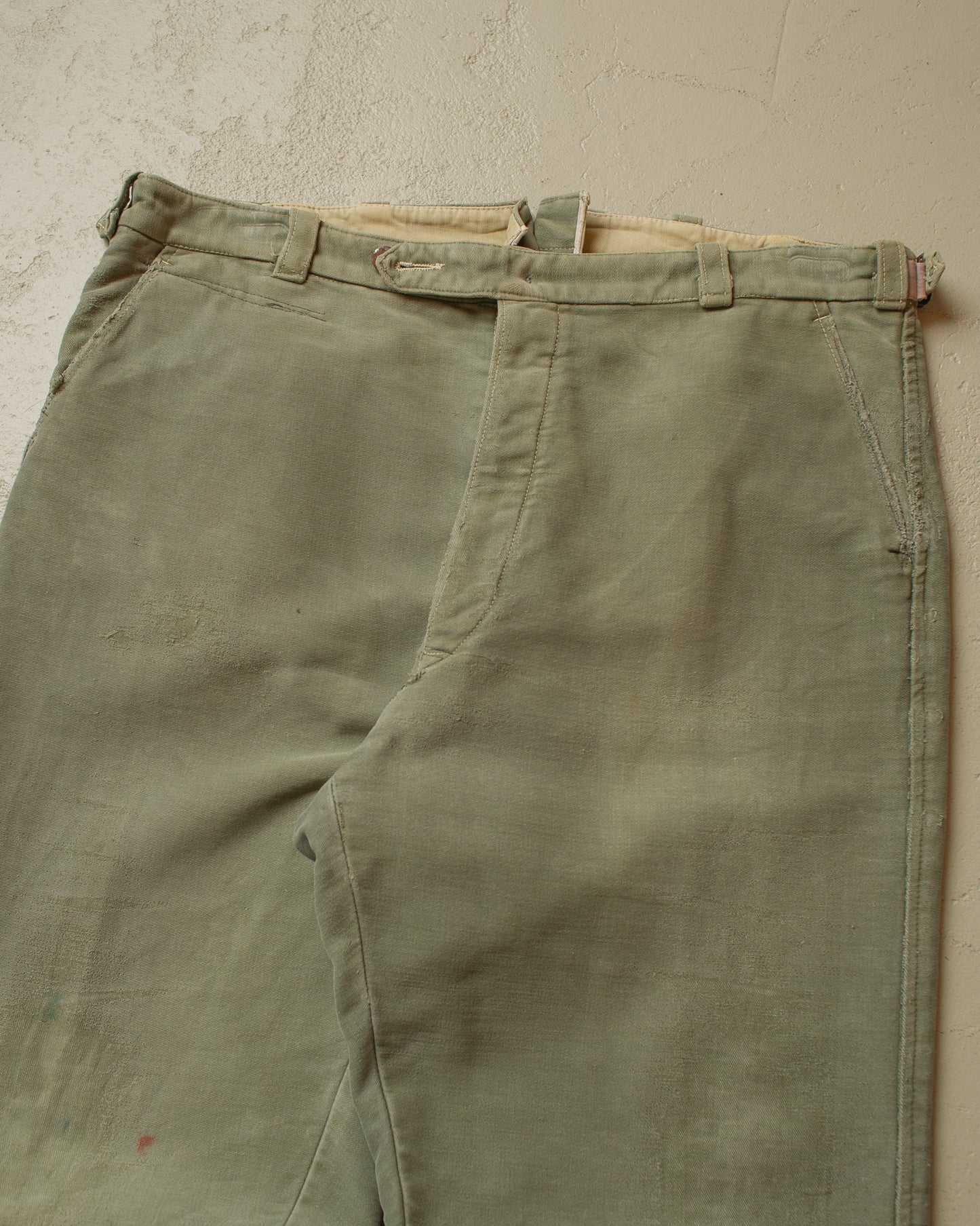 1950s Faded Workwear Pants khaki - W36 L30