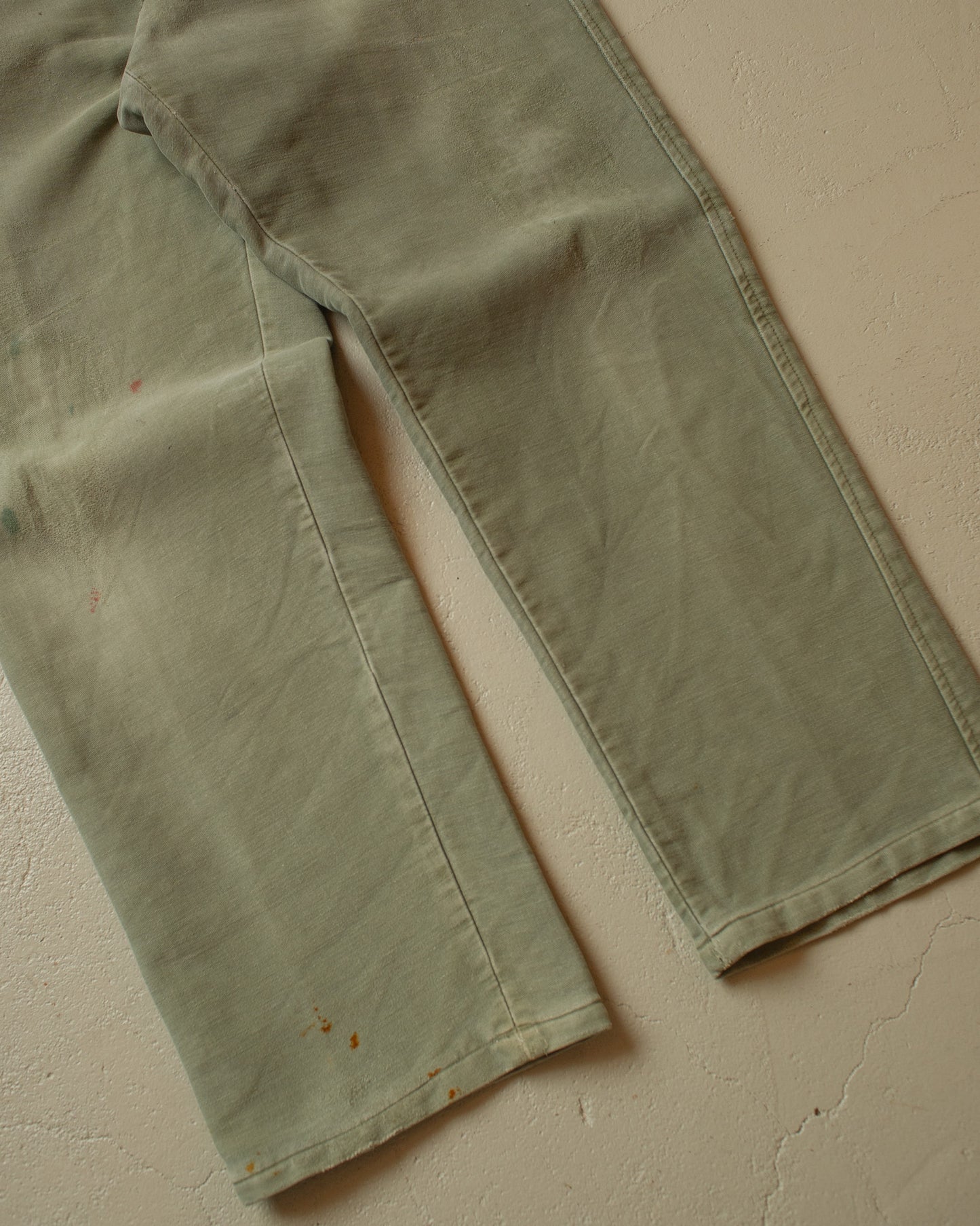 1950s Faded Workwear Pants khaki - W36 L30