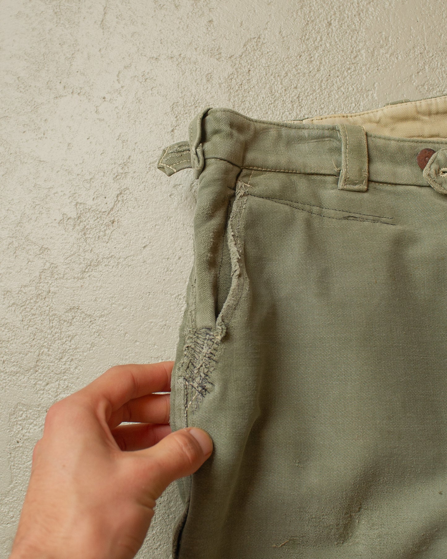 1950s Faded Workwear Pants khaki - W36 L30