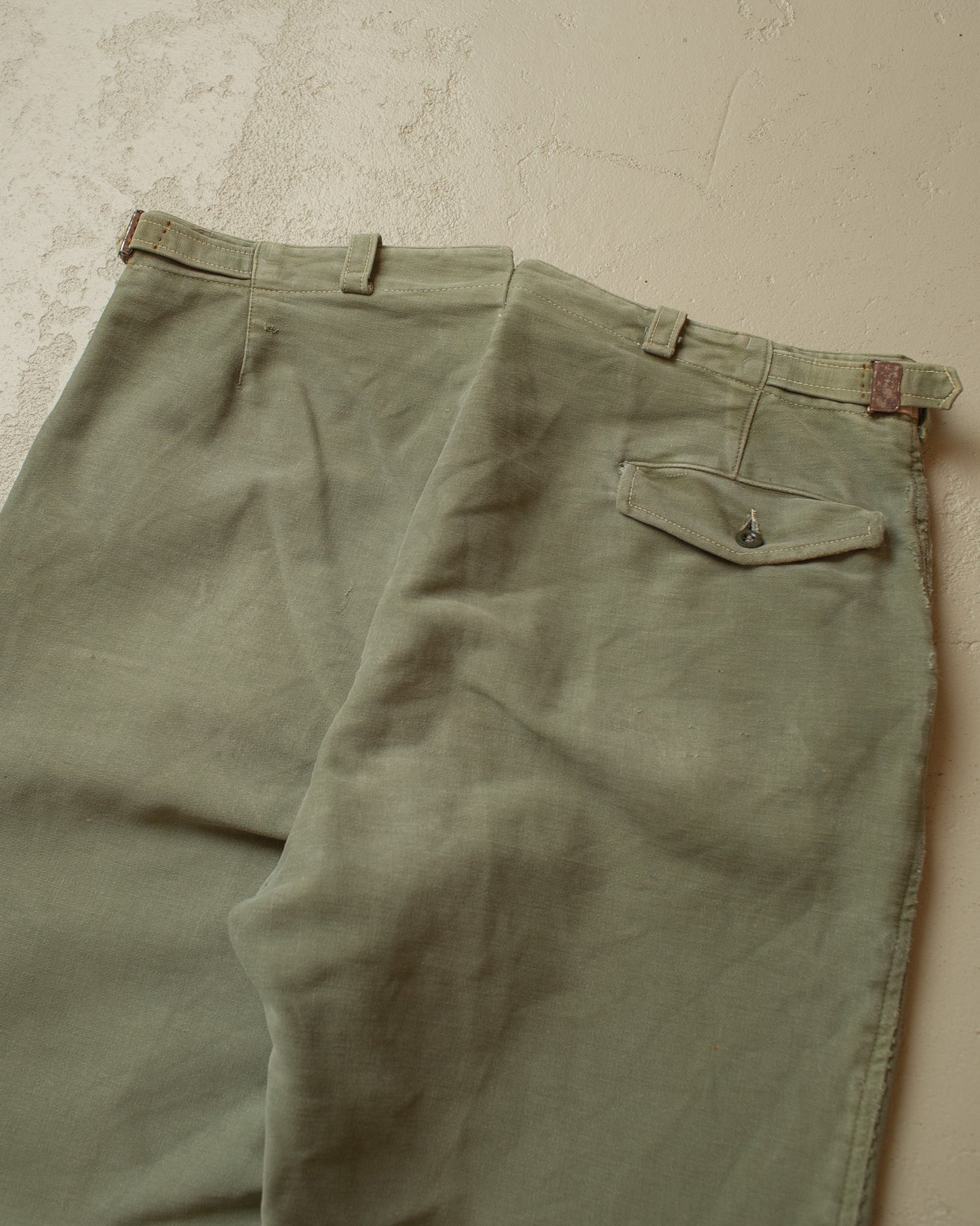 1950s Faded Workwear Pants khaki - W36 L30