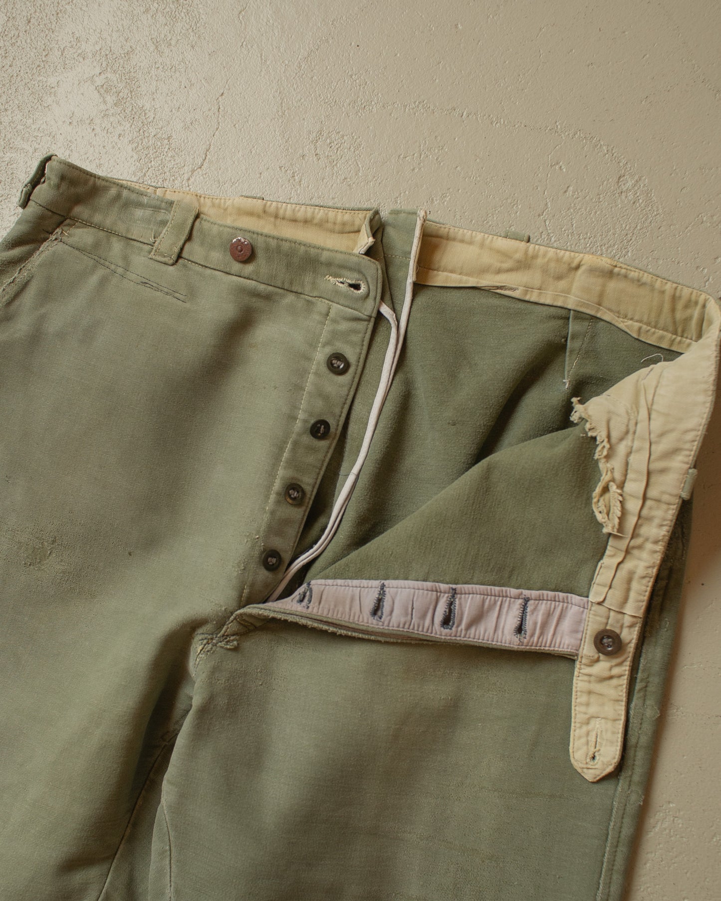 1950s Faded Workwear Pants khaki - W36 L30