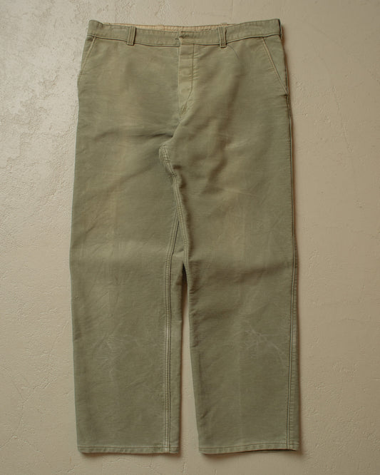 1960s/70s Faded Workwear Pants khaki - W37 L31