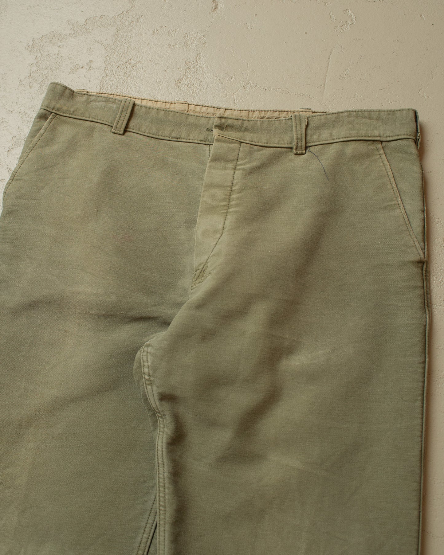 1960s/70s Faded Workwear Pants khaki - W37 L31
