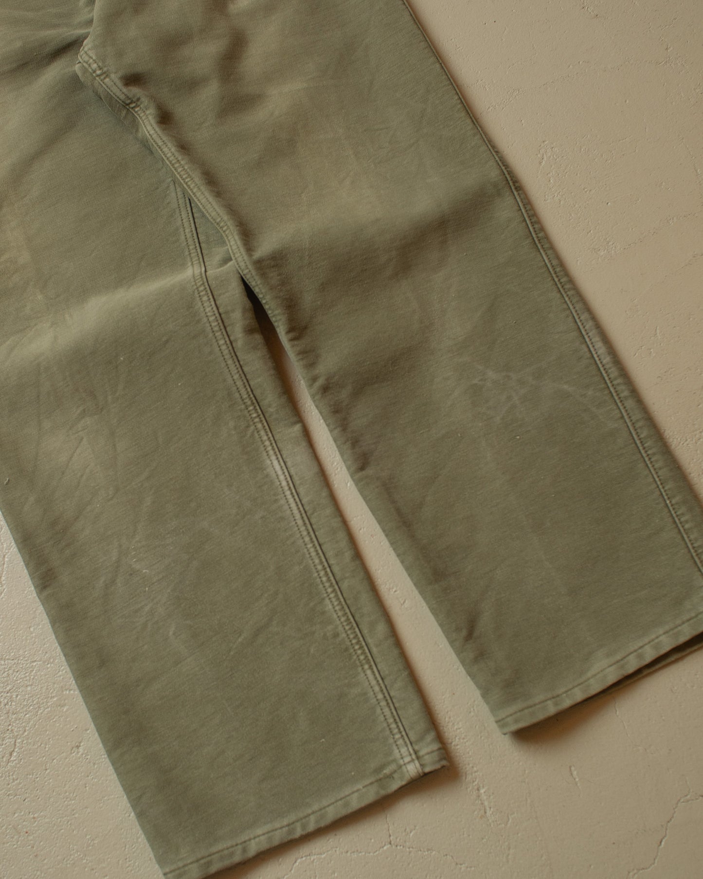 1960s/70s Faded Workwear Pants khaki - W37 L31