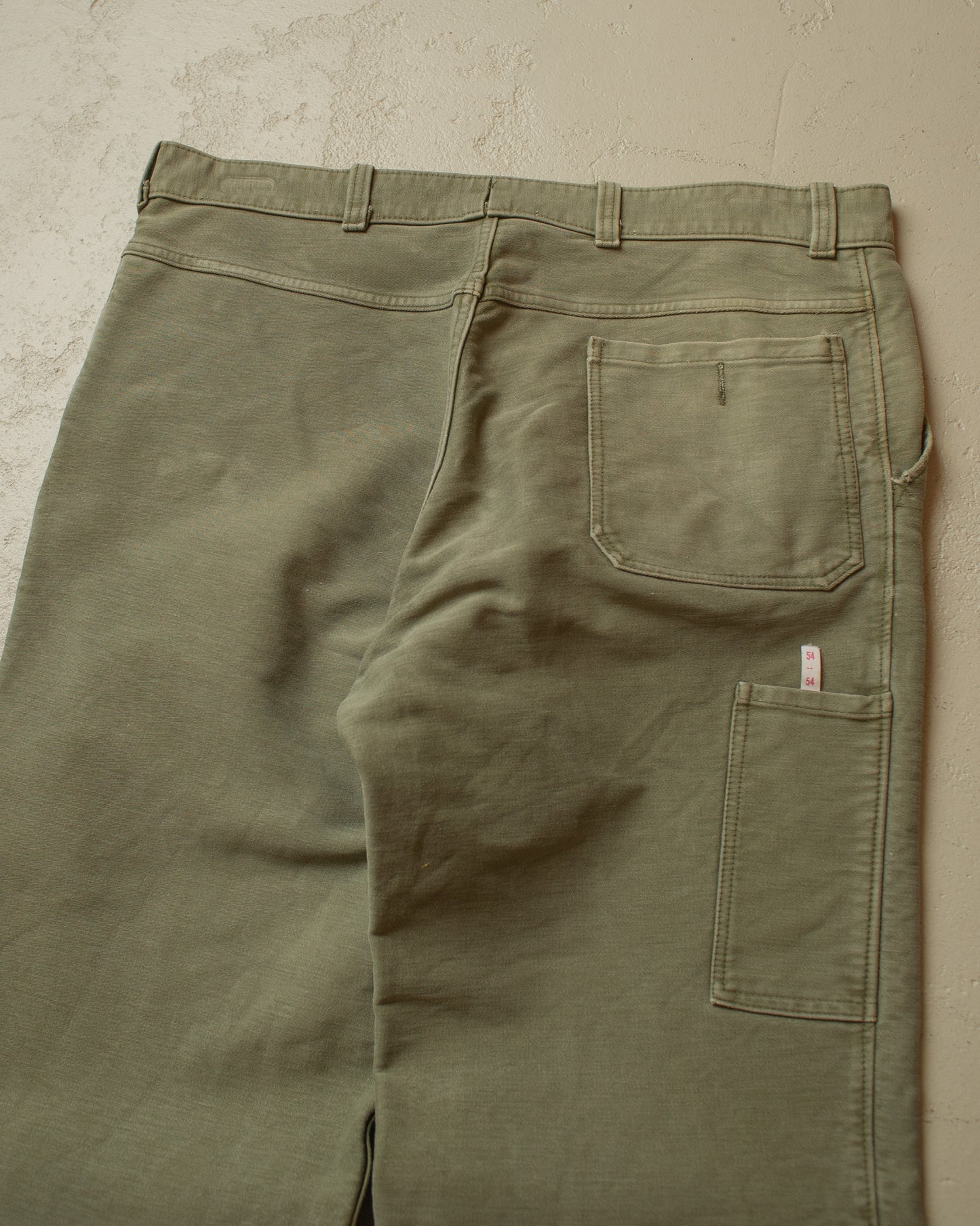 1960s/70s Faded Workwear Pants khaki - W37 L31