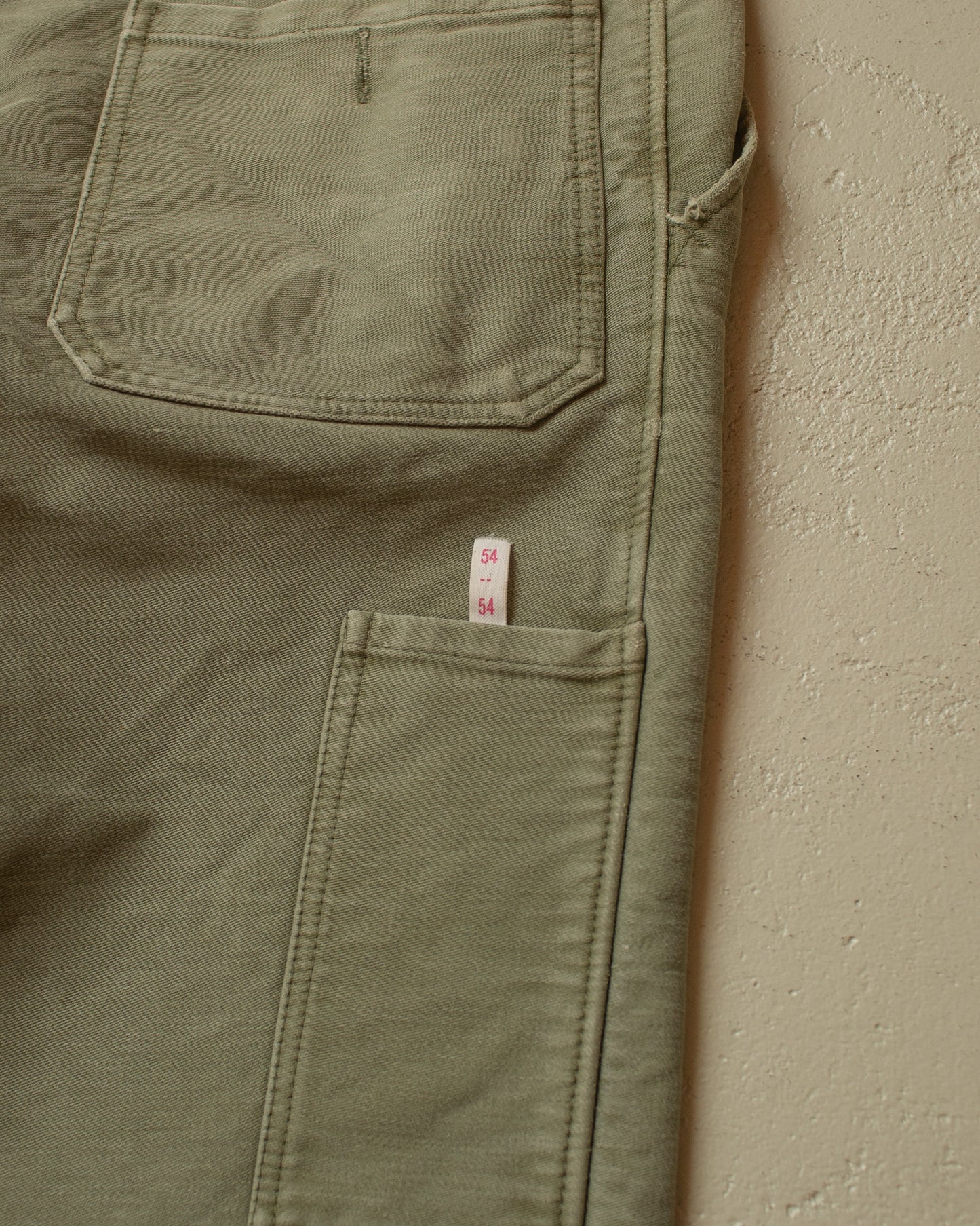 1960s/70s Faded Workwear Pants khaki - W37 L31
