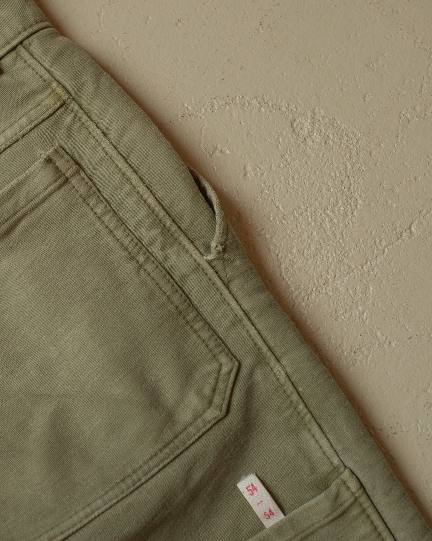 1960s/70s Faded Workwear Pants khaki - W37 L31