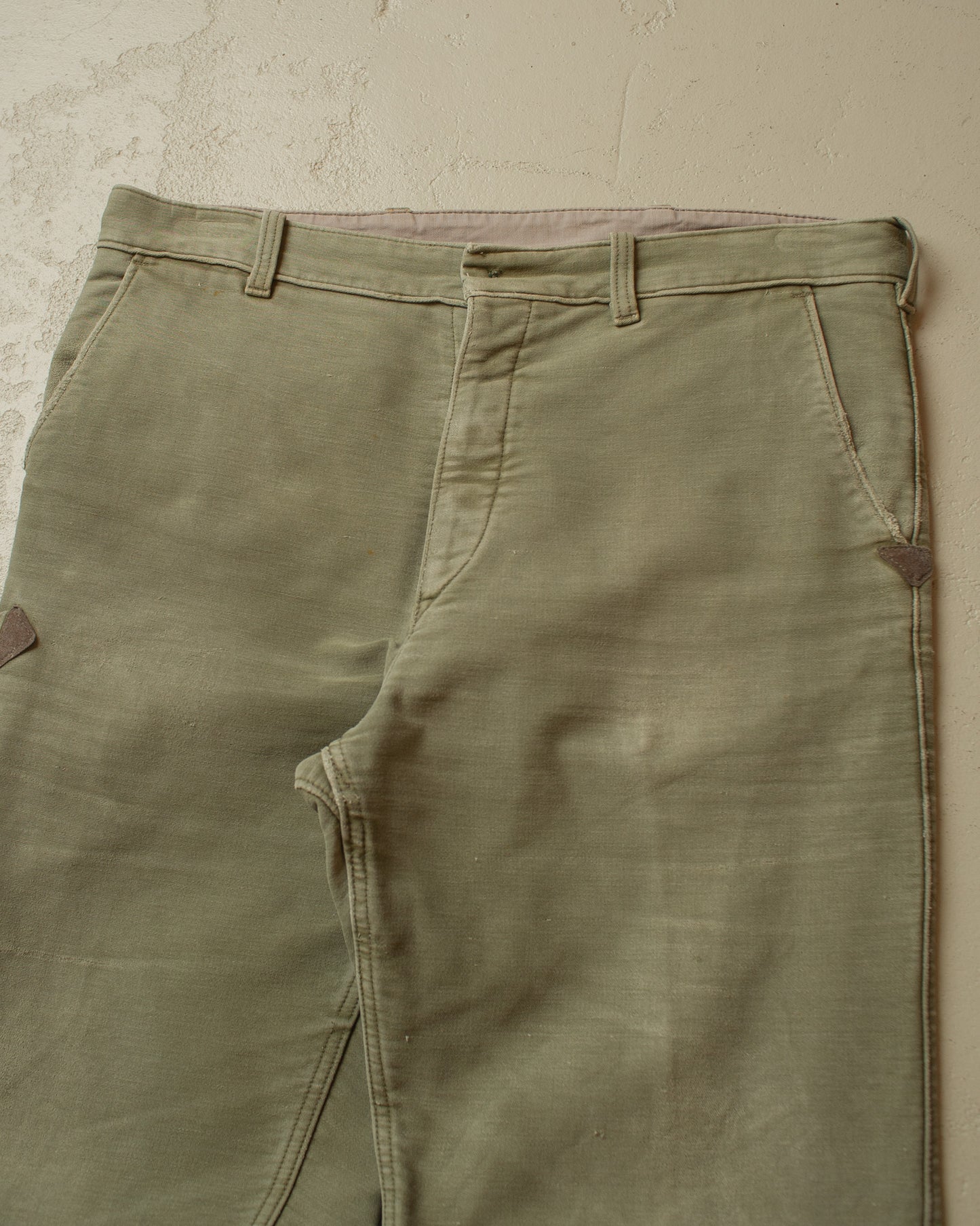 1950s/60s Faded Workwear Pants khaki - W39 L32