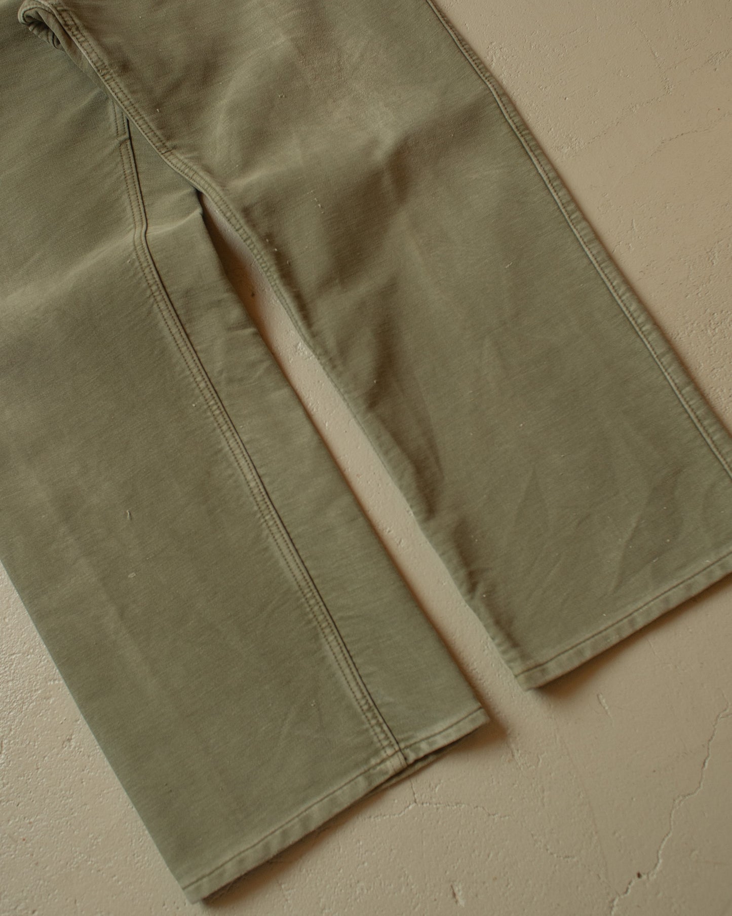 1950s/60s Faded Workwear Pants khaki - W39 L32