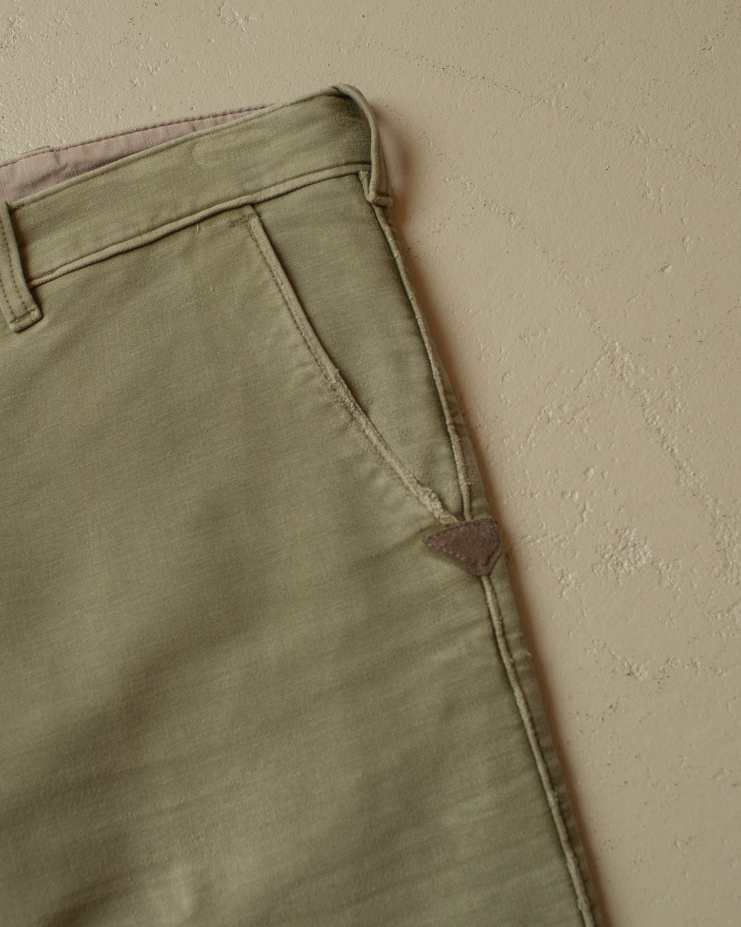 1950s/60s Faded Workwear Pants khaki - W39 L32