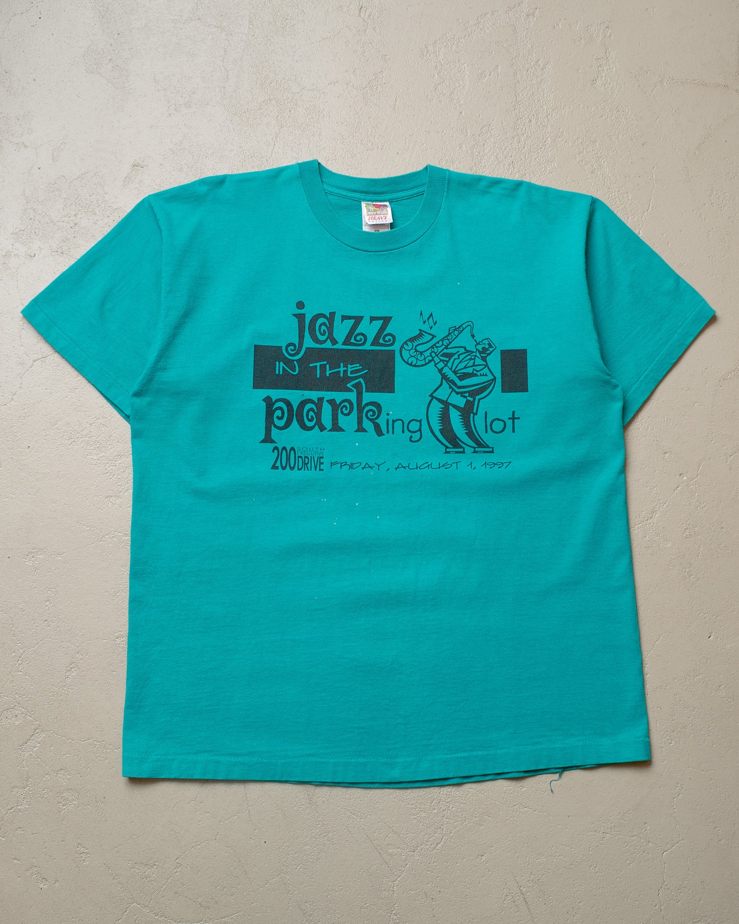 1997 "Jazz in the Parking lot" T-shirt turquoise - XL