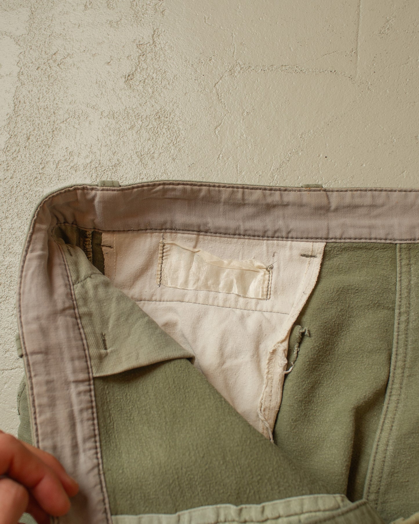 1950s/60s Faded Workwear Pants khaki - W39 L32