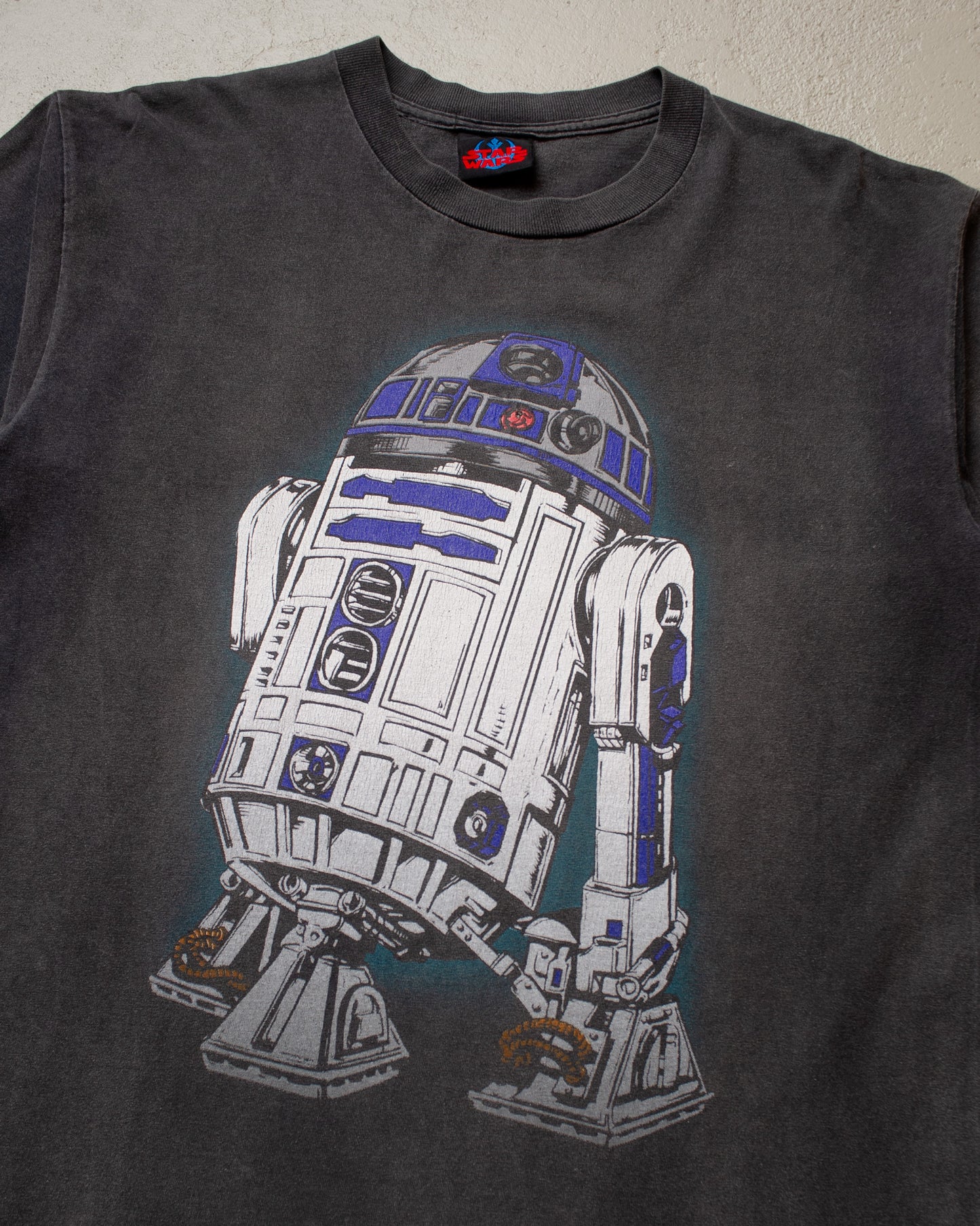 1997 Faded Star Wars R2-D2 T-shirt black - L