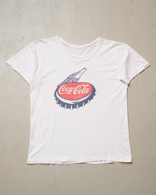 1970s/80s Coca Cola Promo T-shirt white - M/L