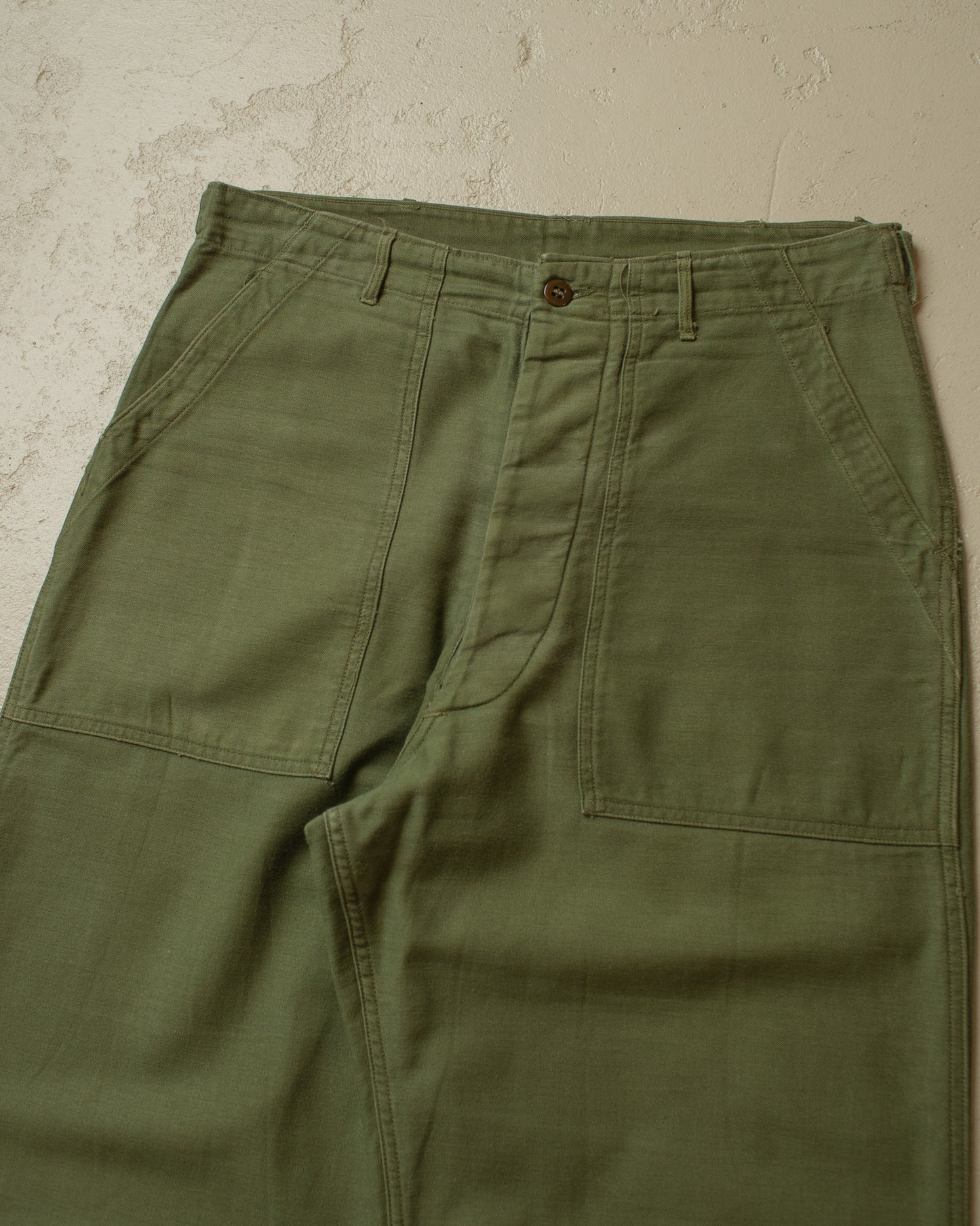 1960s/70s OG 107 Fatique Pants green - W33/34 L33