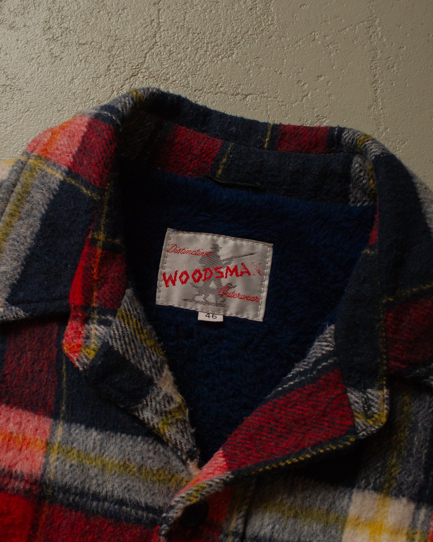 1960s Woodsman checkered Wool Jacket red - L