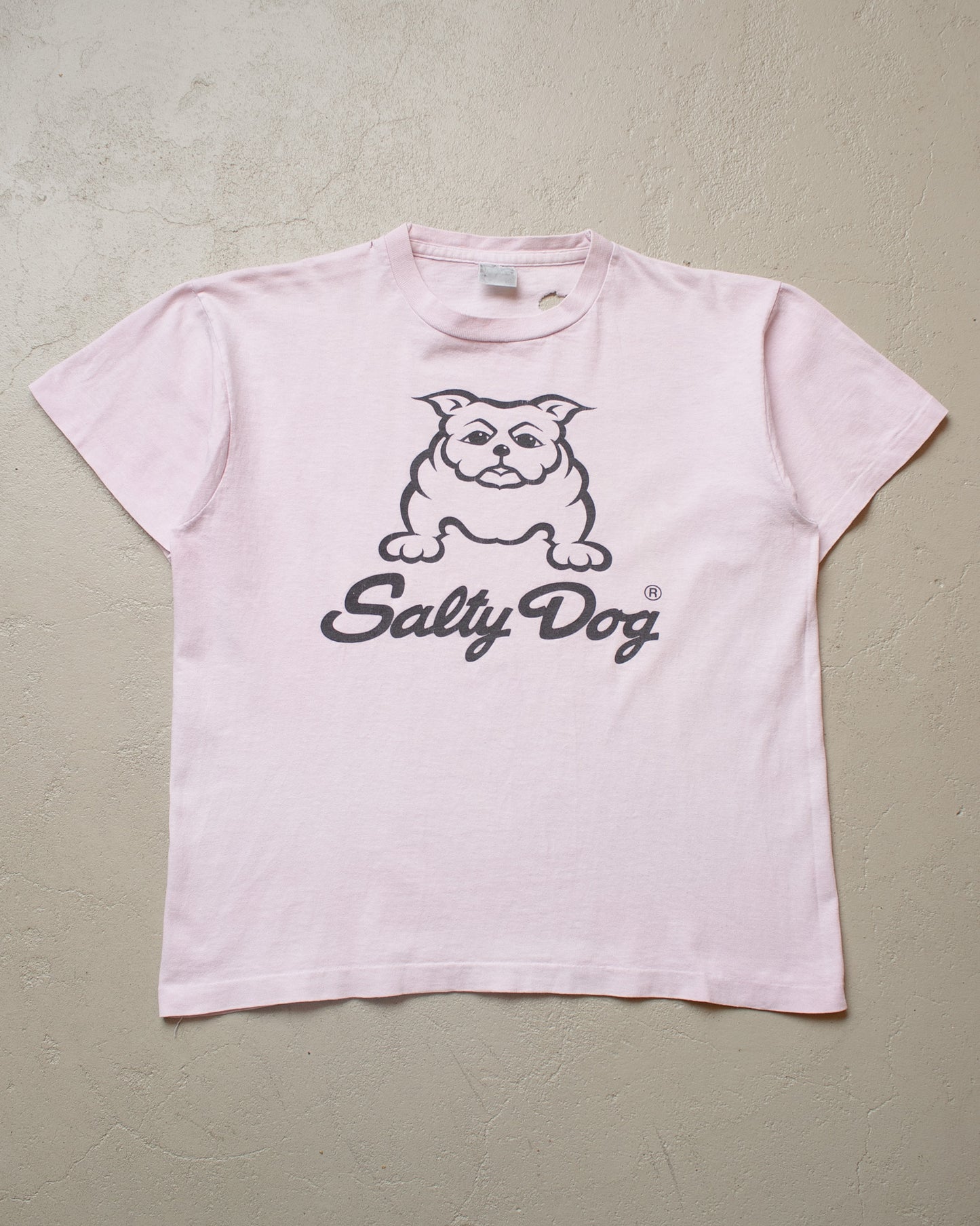 1990s distressed Salty Dog T-shirt white - M/L