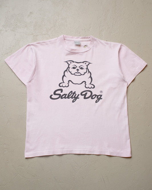 1990s distressed Salty Dog T-shirt white - M/L