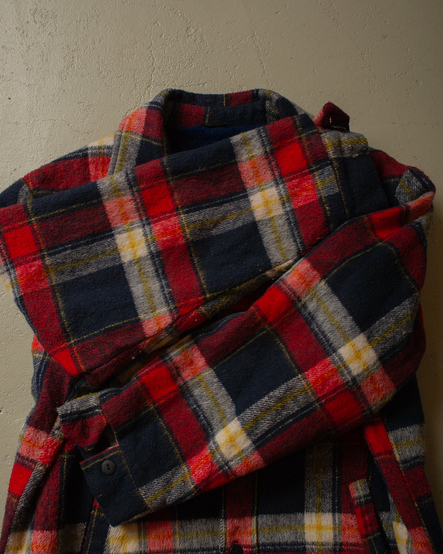 1960s Woodsman checkered Wool Jacket red - L