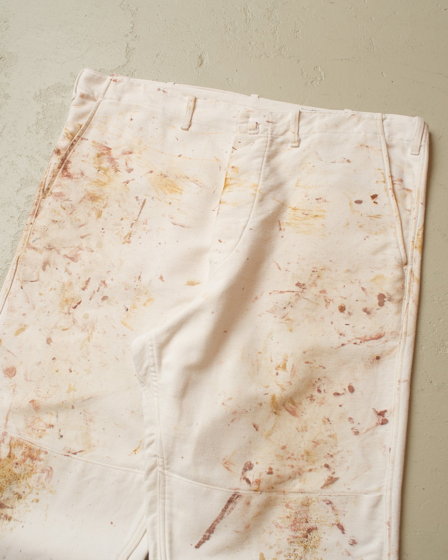 1970s Painter Moleskin Workwear Pants white - W41 L34