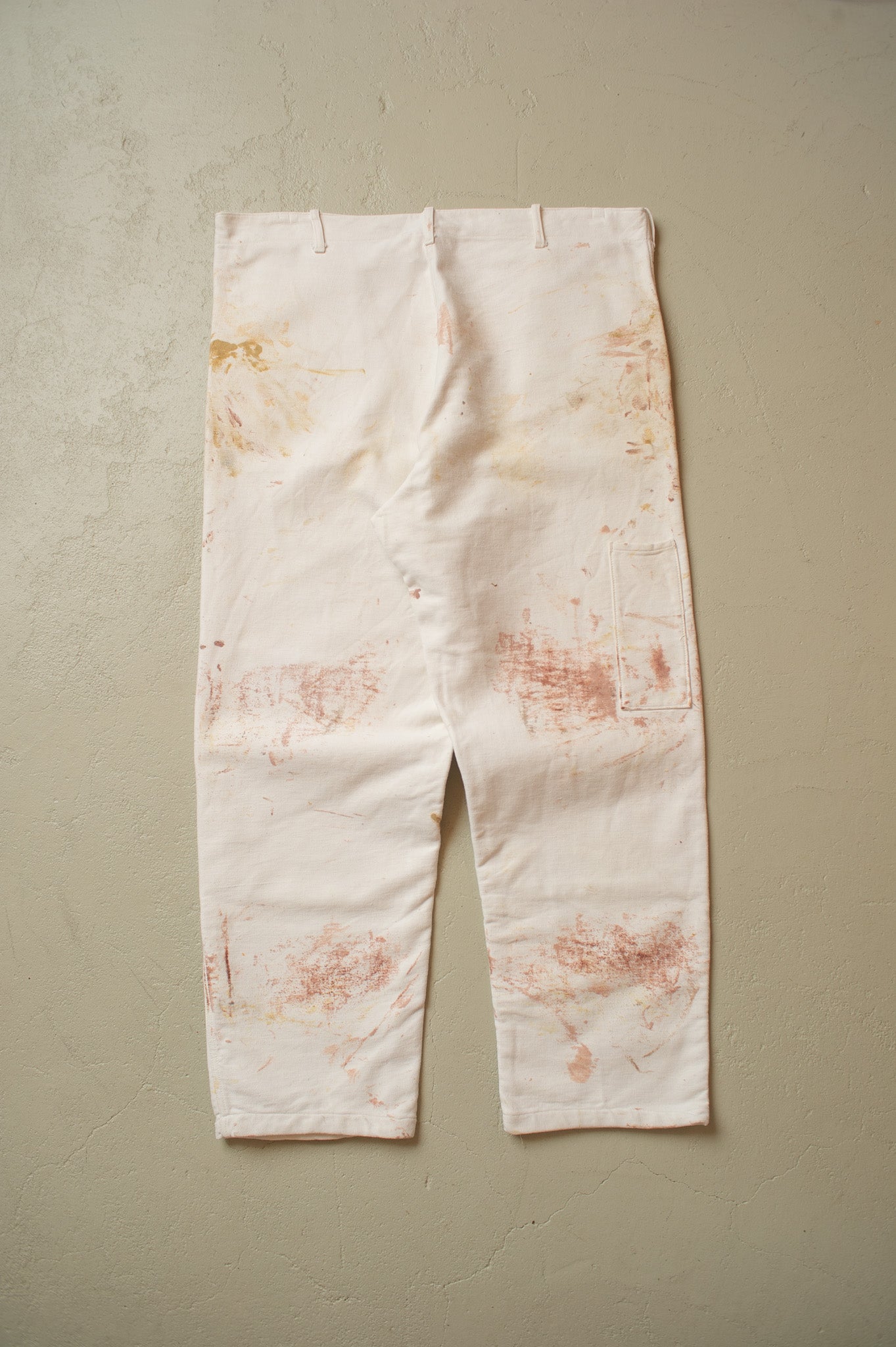 1970s Painter Moleskin Workwear Pants white - W41 L34
