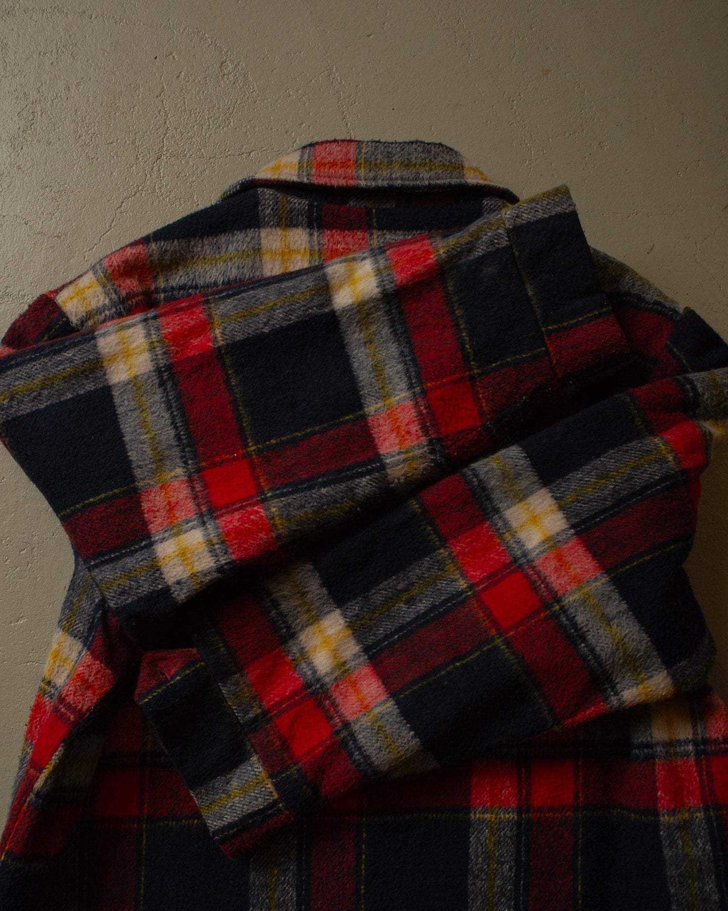 1960s Woodsman checkered Wool Jacket red - L