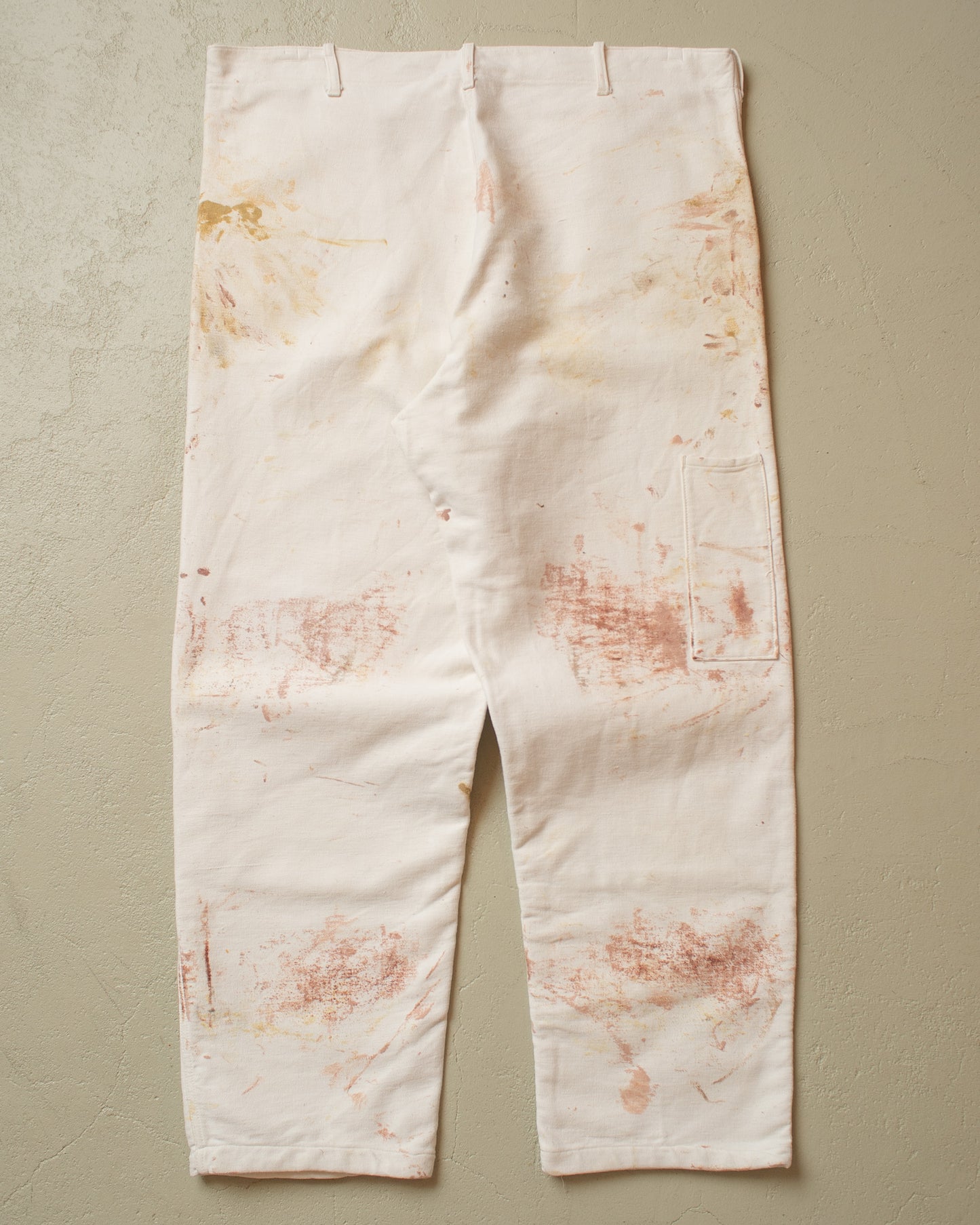 1970s Painter Moleskin Workwear Pants white - W41 L34