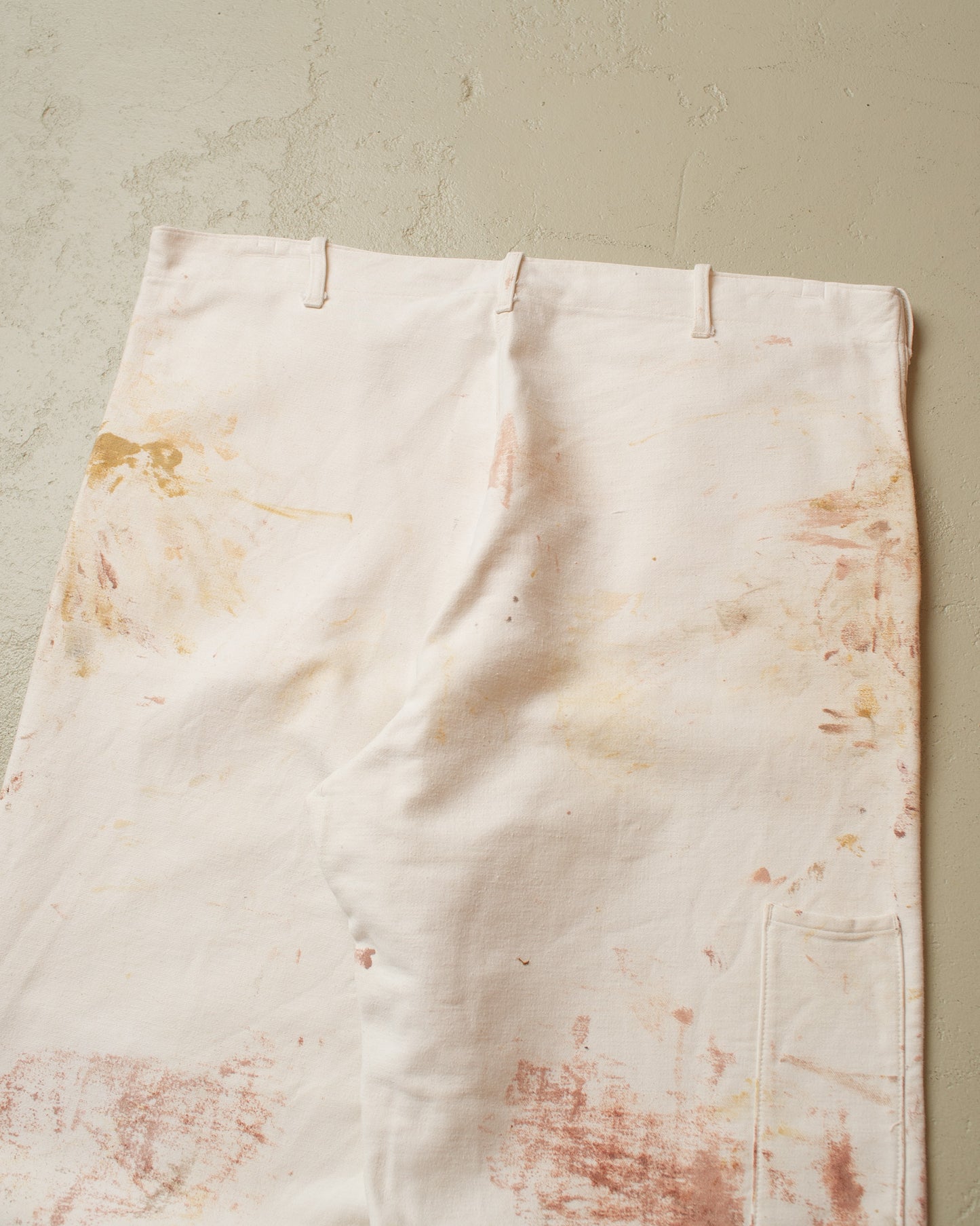 1970s Painter Moleskin Workwear Pants white - W41 L34