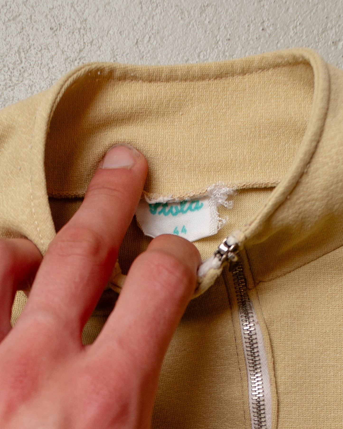 1950s Womens European Longsleeve Shirt beige - M