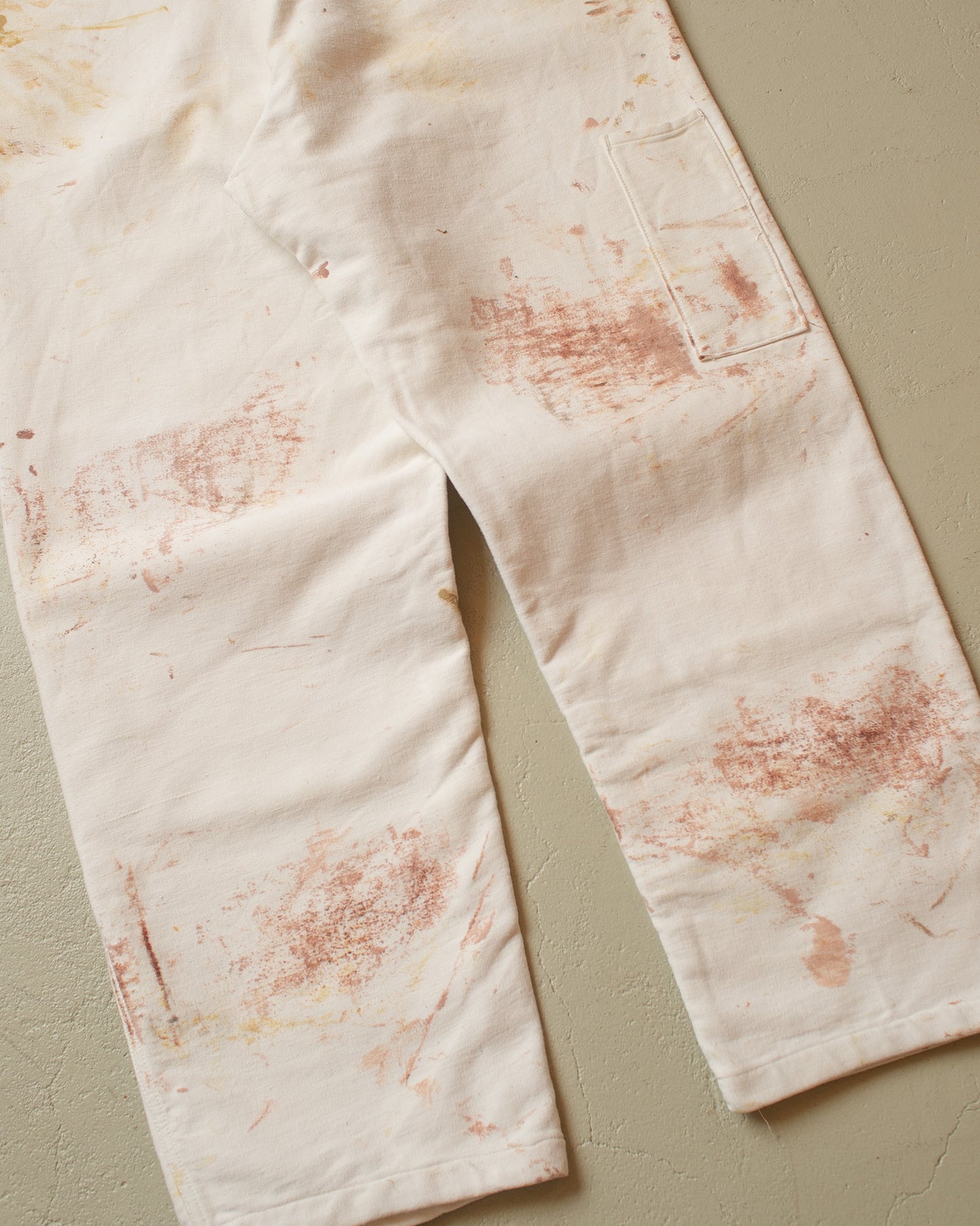 1970s Painter Moleskin Workwear Pants white - W41 L34
