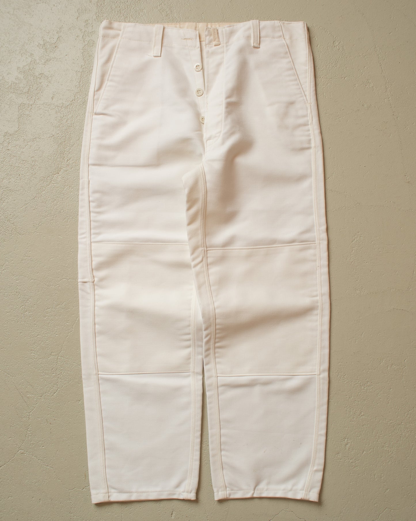 1970s unworn "Double Knee" Workwear Pants white - W33 L30