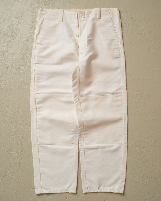 1970s unworn "Double Knee" Workwear Pants white - W33 L30