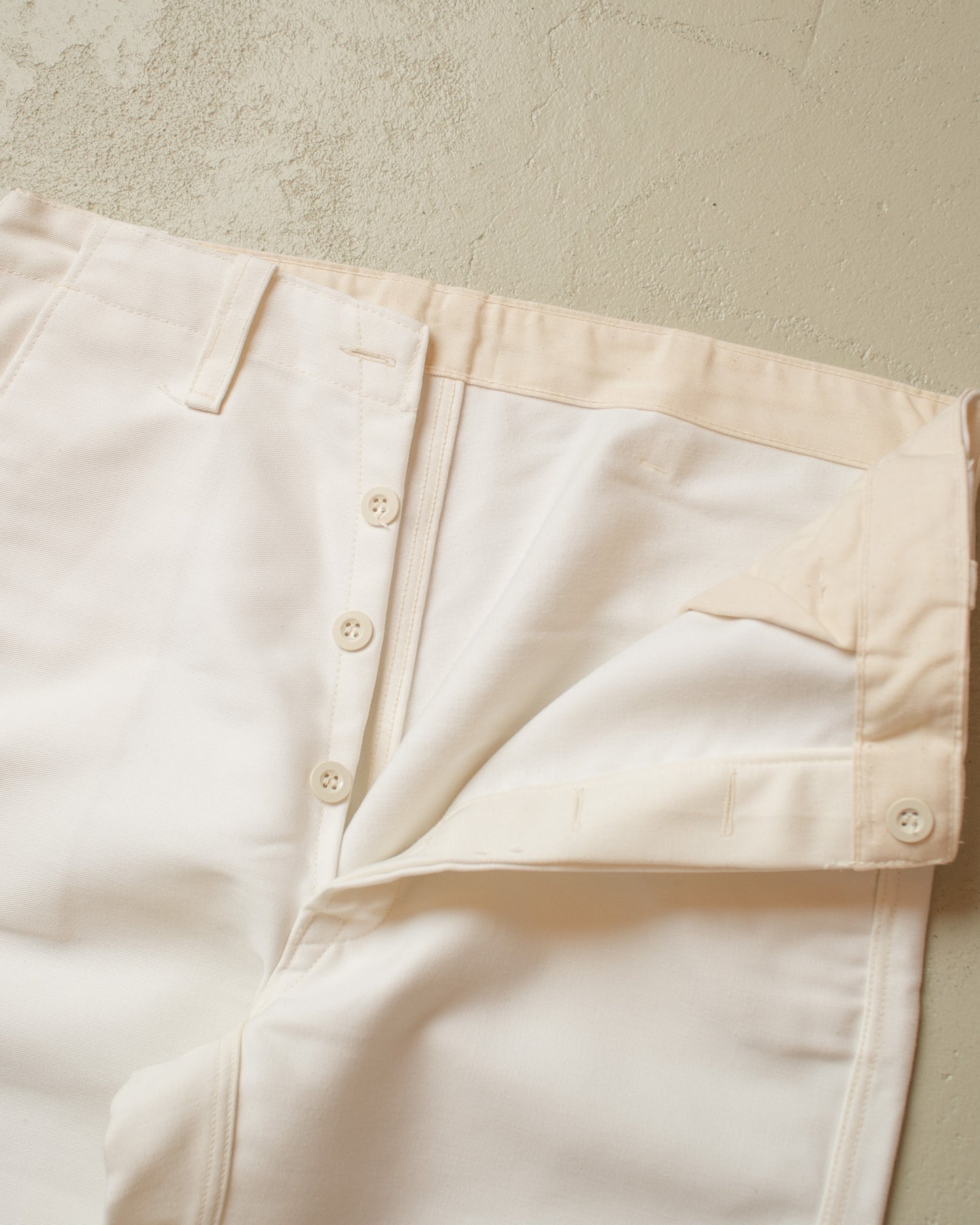 1970s unworn "Double Knee" Workwear Pants white - W33 L30