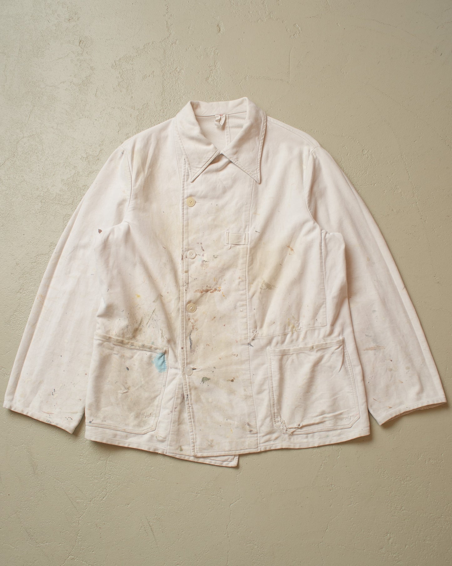 1960s/70s Painter Moleskin Chore Jacket white - XL